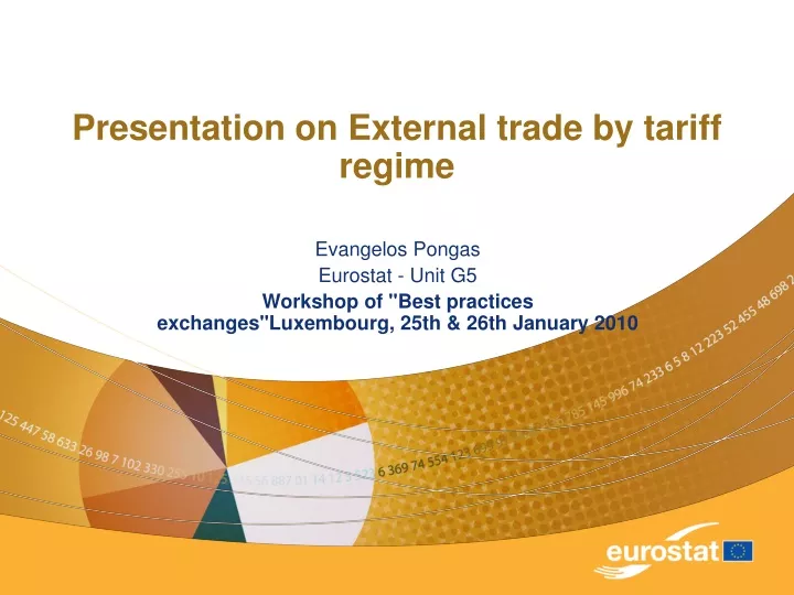presentation on external trade by tariff regime