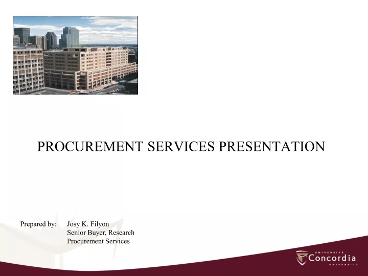 procurement services presentation