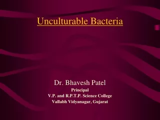 Unculturable Bacteria