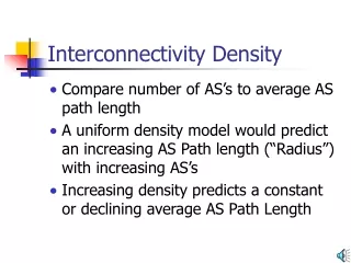 Interconnectivity Density