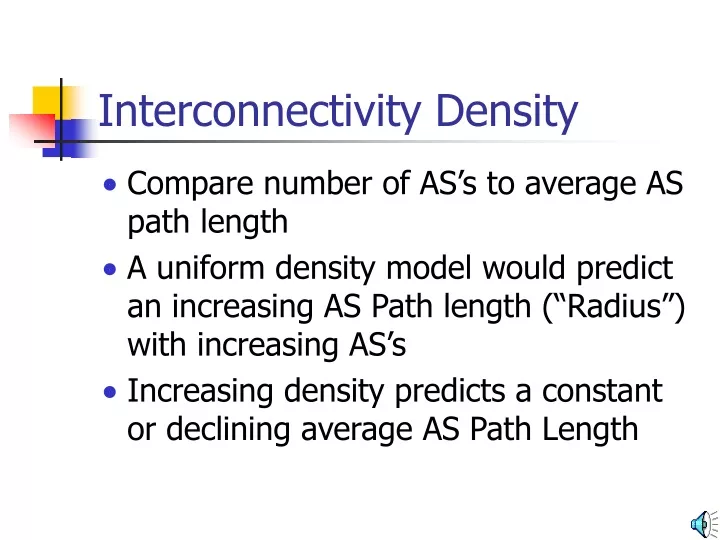 interconnectivity density