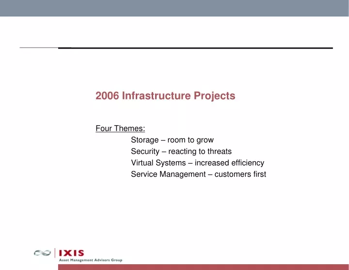 2006 infrastructure projects