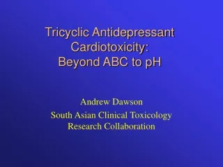 Tricyclic Antidepressant Cardiotoxicity: Beyond ABC to pH