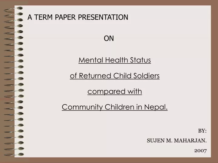 a term paper presentation