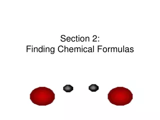 Section 2: Finding Chemical Formulas