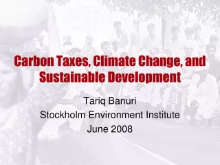Carbon Taxes, Climate Change, and Sustainable Development
