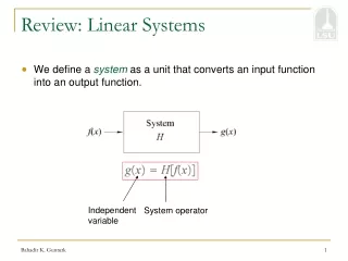 Review: Linear Systems