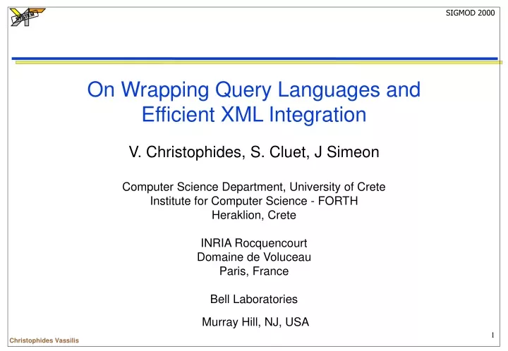 on wrapping query languages and efficient
