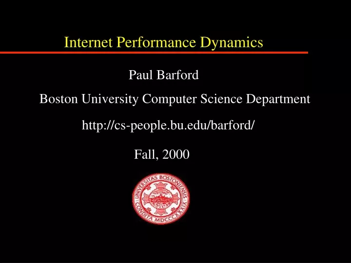 internet performance dynamics
