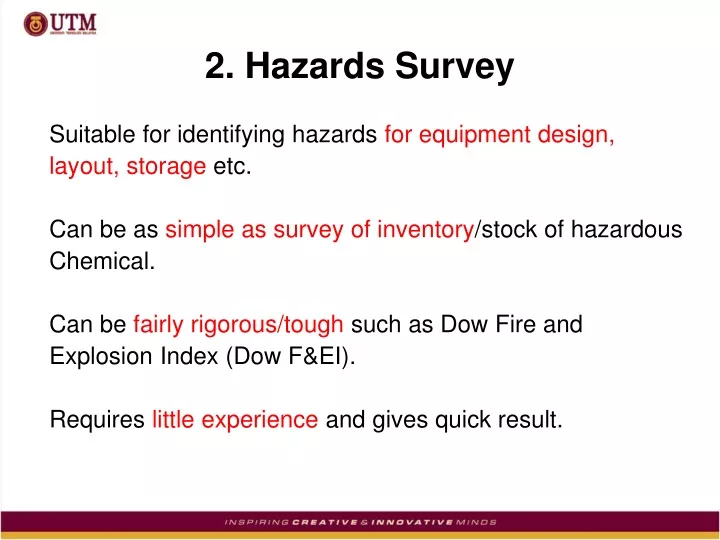 2 hazards survey