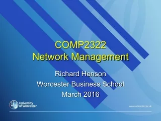 COMP2322  Network Management