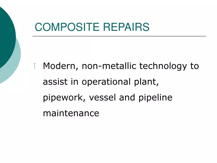 composite repairs