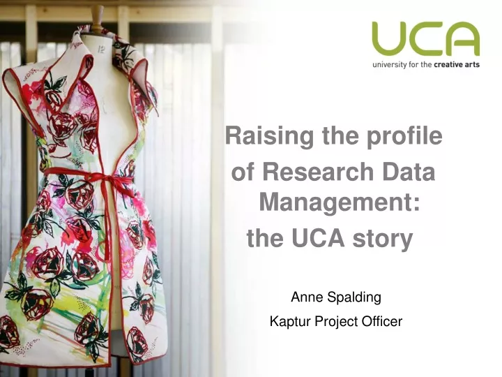 raising the profile of research data management