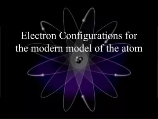 Electron Configurations for the modern model of the atom