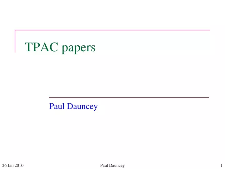 tpac papers
