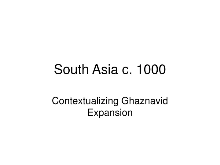 south asia c 1000