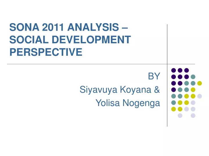sona 2011 analysis social development perspective