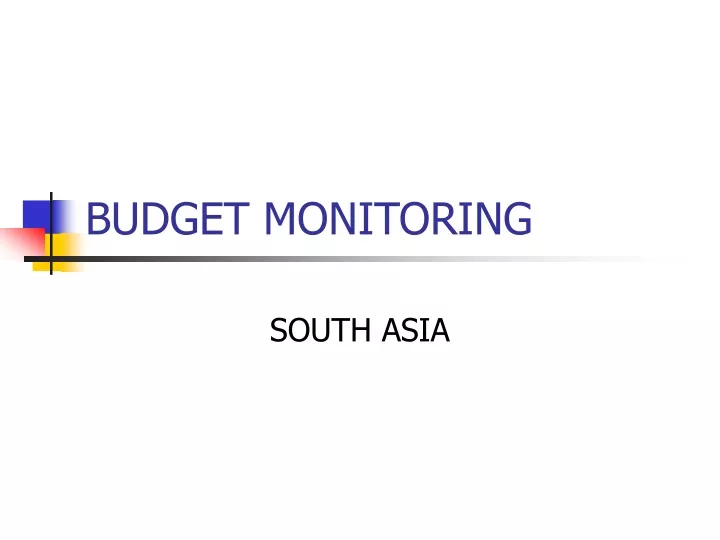 budget monitoring