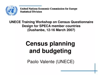 Census planning and budgeting