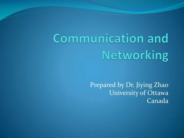 communication and networking