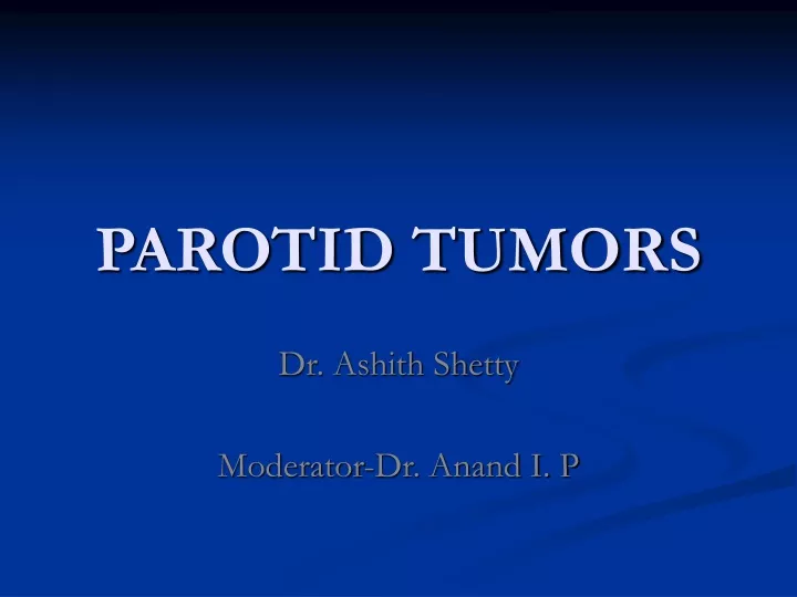 parotid tumors