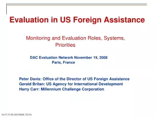Evaluation in US Foreign Assistance