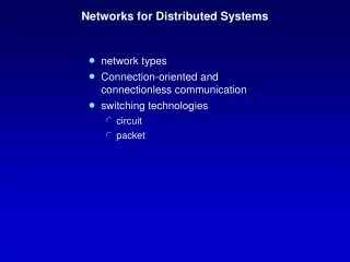 Networks for Distributed Systems