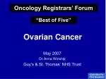 Oncology Registrars' Forum: Best of Five Ovarian Cancer Quiz - May 2007 - slide 1
