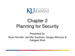 Chapter 2  Planning for Security