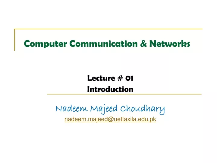 computer communication networks