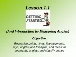 Lesson 1.1 (And Introduction to Measuring Angles)