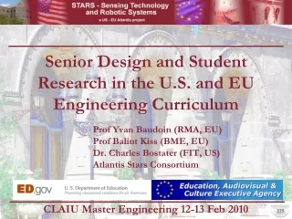 Senior Design and Student Research in the U.S. and EU  Engineering Curriculum