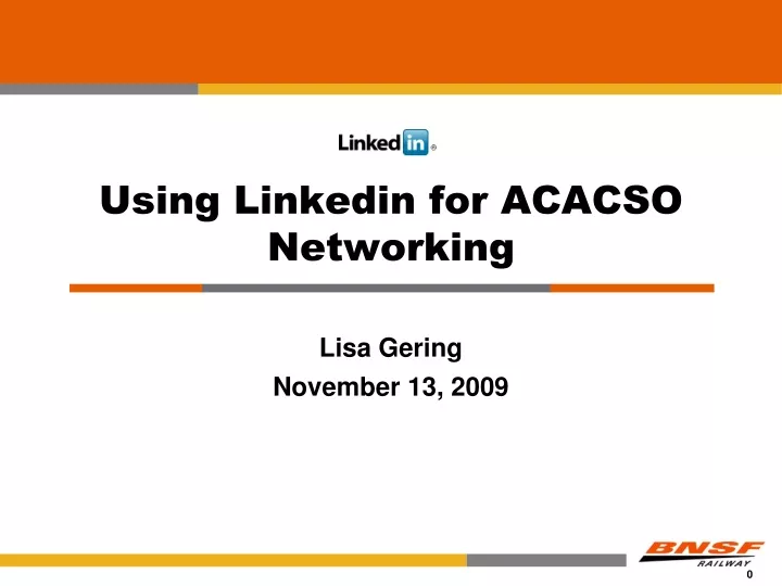using linkedin for acacso networking