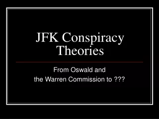 JFK Conspiracy Theories