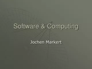 Software &amp; Computing