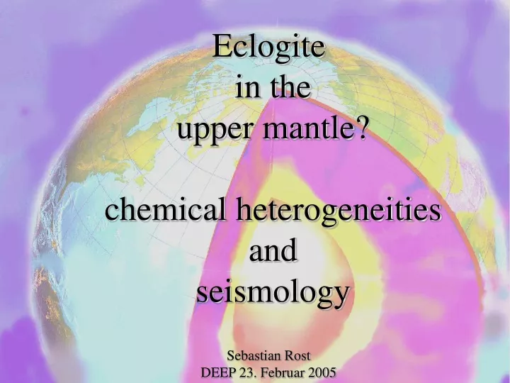 eclogite in the upper mantle chemical