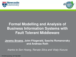 Formal Modelling and Analysis of Business Information Systems with Fault Tolerant Middleware