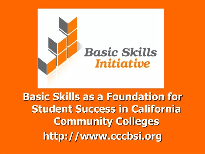 basic skills as a foundation for student success