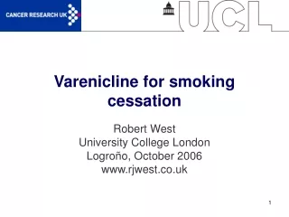 Varenicline for smoking cessation