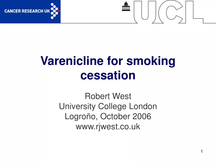 varenicline for smoking cessation