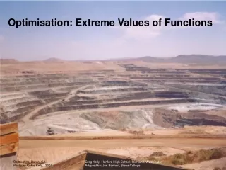 Optimisation: Extreme Values of Functions
