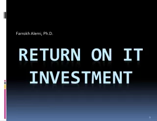 Return on IT investment