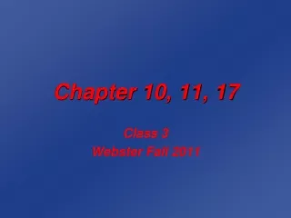 Chapter 10, 11, 17