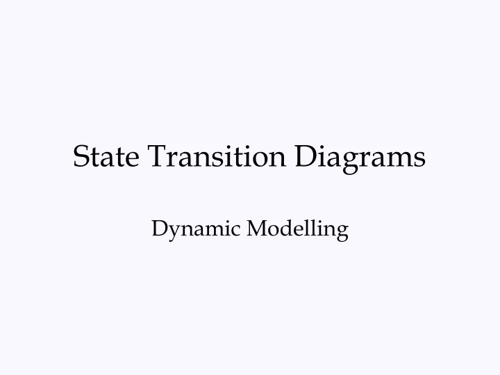 state transition diagrams
