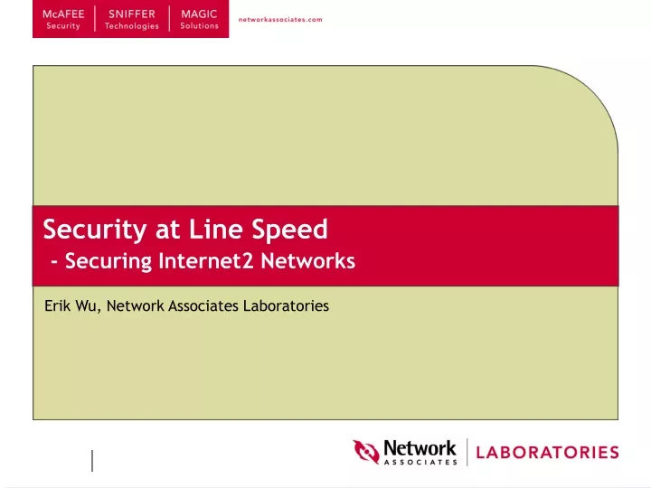 security at line speed