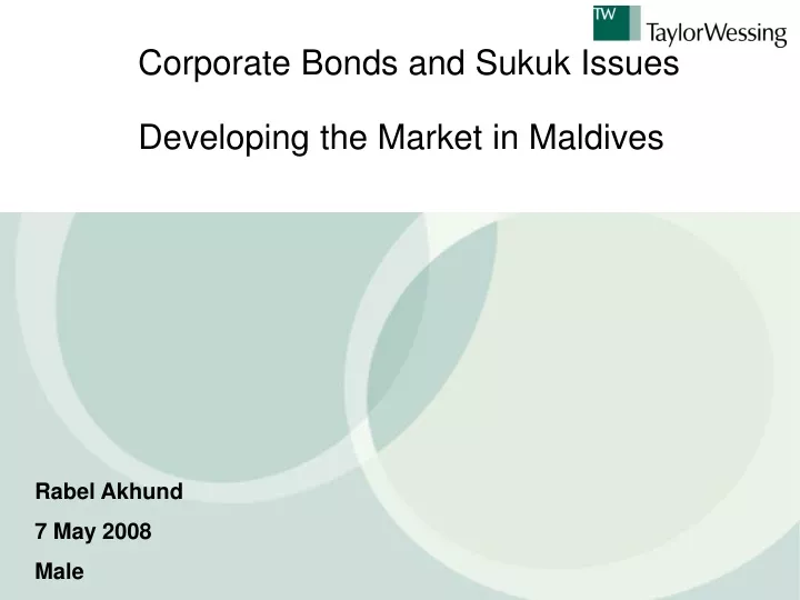 corporate bonds and sukuk issues developing the market in maldives
