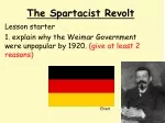 The Spartacist Revolt: Rise of the Nazis - slide 1