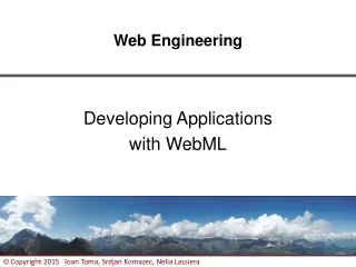 Developing Applications with WebML