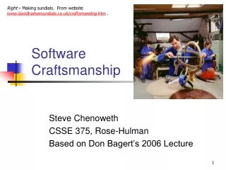 Software  Craftsmanship
