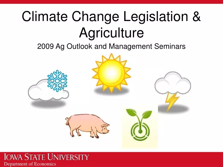 climate change legislation agriculture